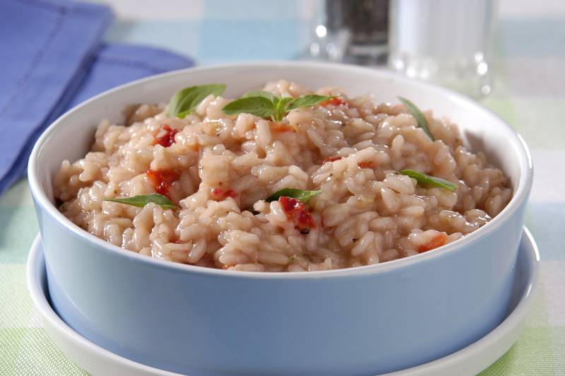 Risoto com morangos. Receita: Cinthya Maggi. Créditos da imagem: Lang