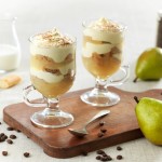 Tiramisu de peras. Receita: Cinthya Maggi. Créditos da imagem: Marcelo Ribeiro